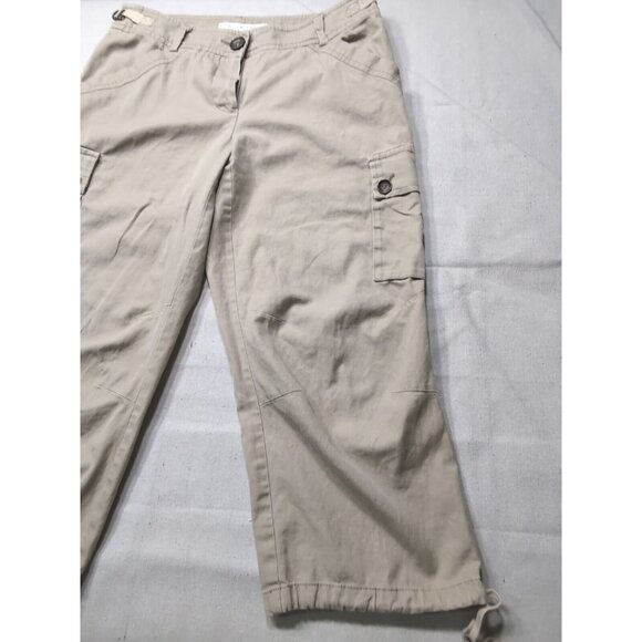 Trina Turk Los Angeles Beige Cargo Capri Shorts  Side Pockets Size 4 - Picture 3 of 12